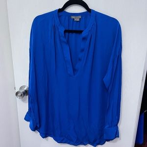 Vince Silk popover Top Cobalt Royal Blue M